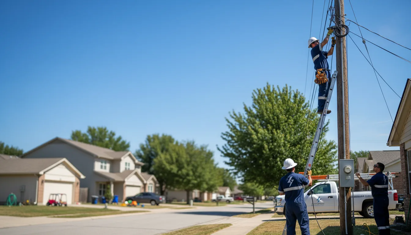 Residential electrician providing installation services in Sturtevant, WI